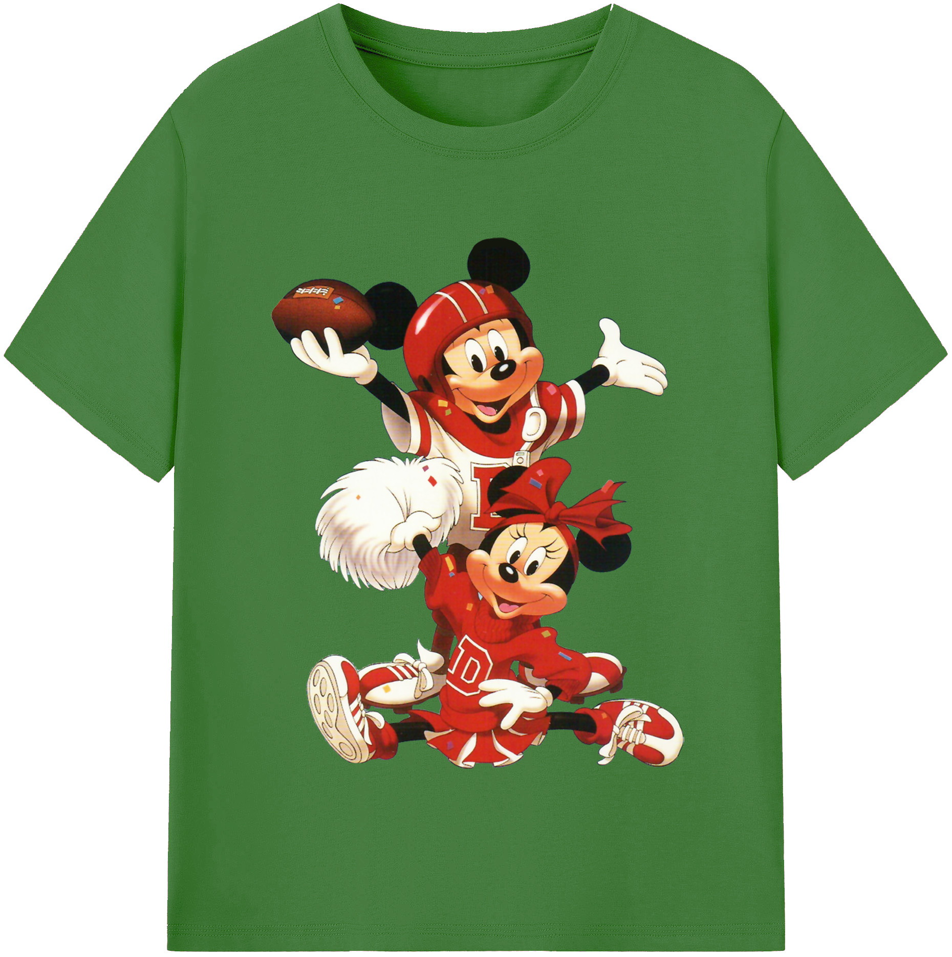 （画像用） ミッキーマウス Mickey Mouse レディースカジュアルプリントTシャツ（綿100％）